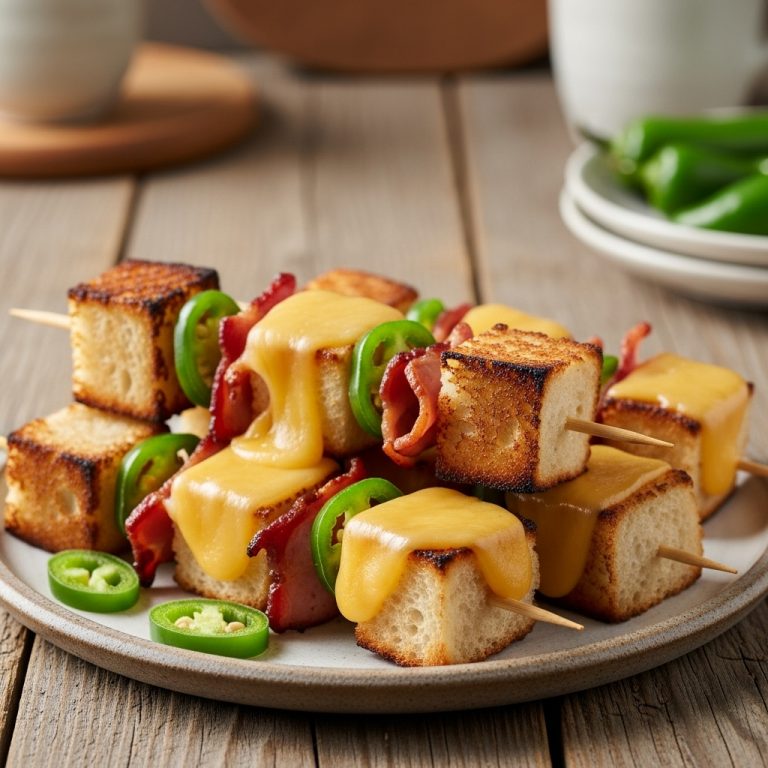 Grilled Cheese Kabobs with Bacon and Jalapeño